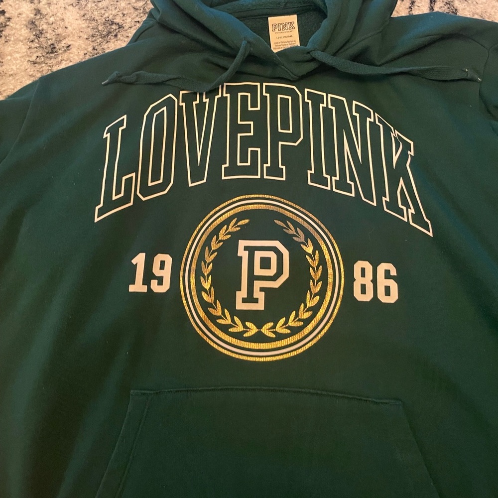 VS PINK GREEN HOODIE